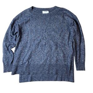 Old Navy Blue Marled Speckled Crewneck Sweater S